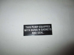 Decal, Buna-N Seals - Riverside Pumps